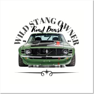 WILD ARMY GREEN STANG MERCH Posters and Art